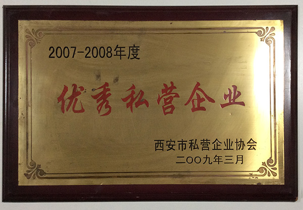 优秀私营企业称号